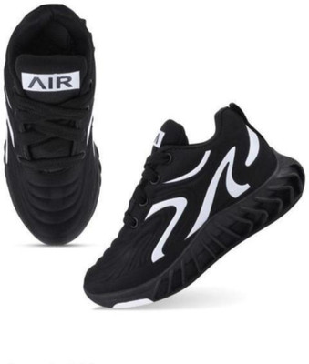 Air Boys Lace Walking Shoes(Black, 11-12 YEARS)