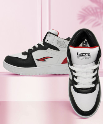 asian Boys Lace Sneakers(White, 8-9 Years)