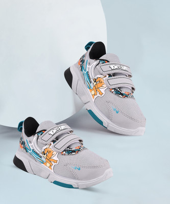 CAMPUS Tom & Jerry Boys & Girls Velcro Running Shoes(Grey, 3 - 4 Years)