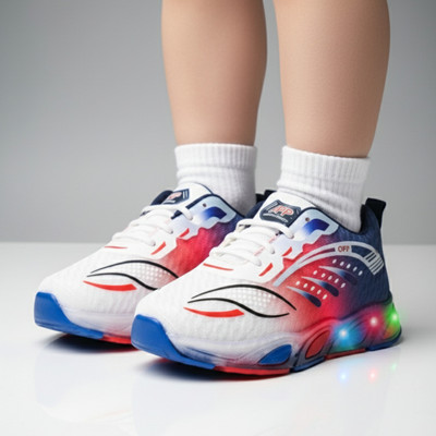 BOOMER CUBS Boys & Girls Lace Sneakers(Red, 2-2.5 Years)