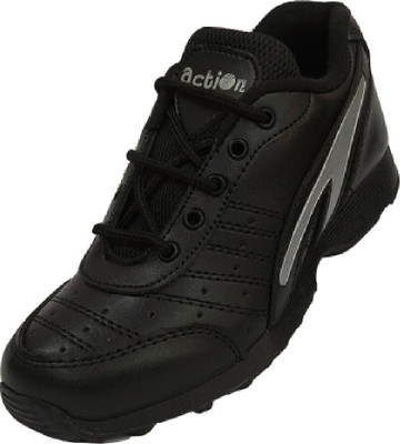 action Boys & Girls Lace Running Shoes(Black, 2-2.5 Years)