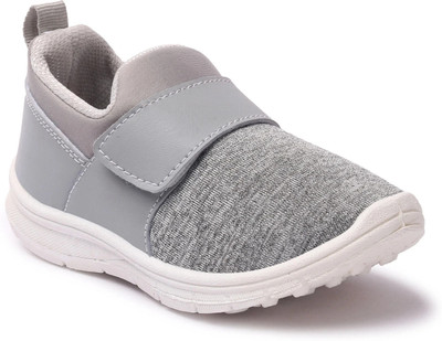 Pu-Pine Boys Slip on Sneakers(Grey, 7.5-8 Years)