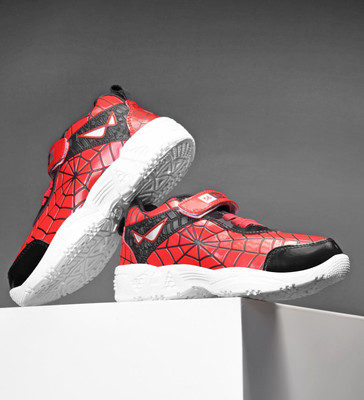 Miss & Chief Spiderman Boys Velcro Sneakers(Red, 8.5 - 9 Years)