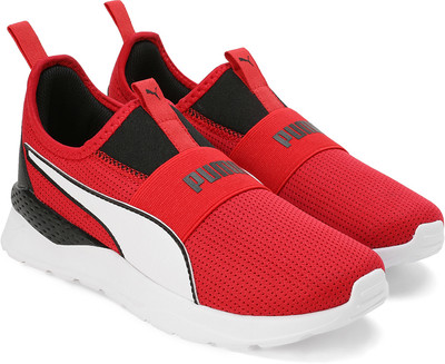 PUMA Boys & Girls Slip on Sneakers(Red, 11-12 Years)
