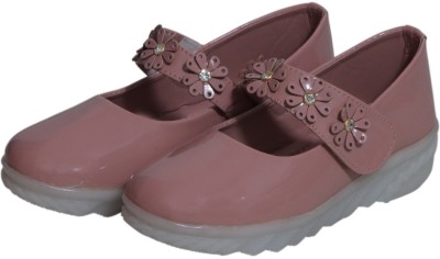 New Collection Girls Velcro Ballerinas(Pink)