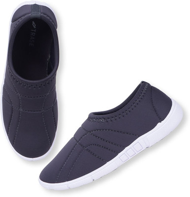 TRASE Girls Slip on Ballerinas(Grey, 12-13 Years)