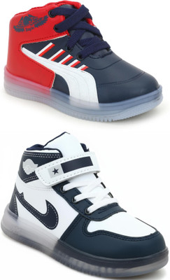 SELCAN Boys & Girls Velcro Sneakers(Red, 5 - 5.5 Years)