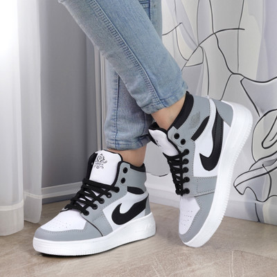DARTKICK Boys & Girls Lace Sneakers(Grey, 12-15)