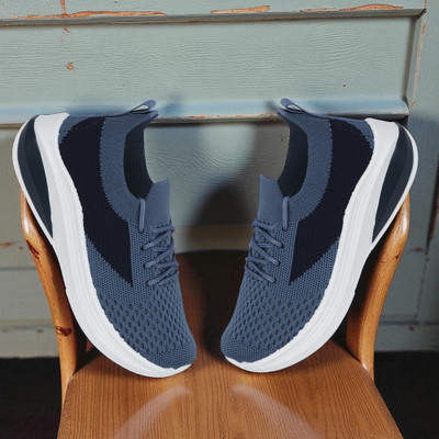 HouseOfCommon Boys Lace Running Shoes(Dark Blue, 7.5 - 8 Years)