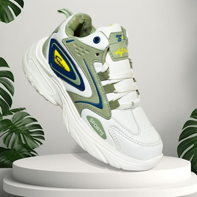 G&D Boys & Girls Lace Running Shoes(Dark Green, 8-9 Years)