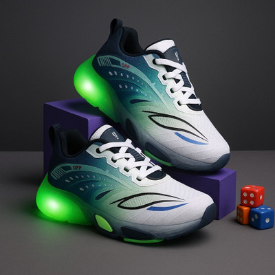 jootiyapa Boys & Girls Lace Walking Shoes(Green, 10-11-YEARS)