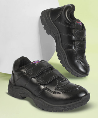 TRUMP Boys & Girls Velcro Casual Shoes(Black, 10.5-11 years)