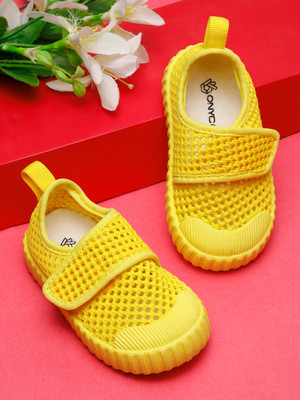 ONYC Boys & Girls Velcro Sneakers(Yellow, 2.5-3 Years)