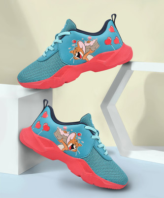 CAMPUS Tom & Jerry Boys Lace Running Shoes(Blue, 4 - 5 Years)