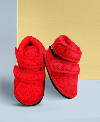im baby Boys & Girls Velcro Casual Boots(Red, 18-24 Months)