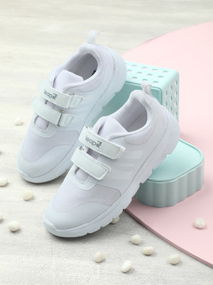 LIBERTY Boys Velcro School Shoes(White, 5-5.5 Years)