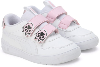 PUMA Puma Multiflex Puma Mates V PS Boys & Girls Velcro Sneakers(White, 8 - 9 Years)