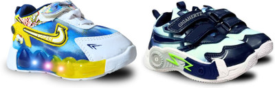 gigahertz Boys & Girls Velcro Sneakers(Light Blue)