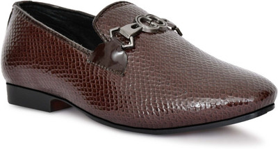Wasim Enterprises Boys Slip on Jutis(Brown, 11-12 YEARS)