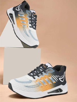 HOOH - Now comfort in fashion Boys & Girls Lace Running Shoes(Orange, 8-9 Years)