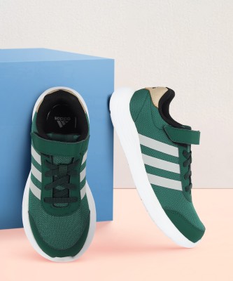 Adidas Kids Boys & Girls Velcro Running Shoes(Dark Green)