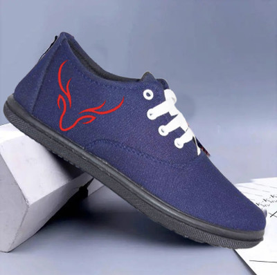KANEGGYE Boys Lace Casual Shoes(Blue, 10 - 11 Years)