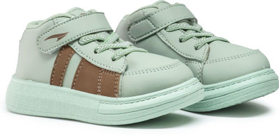 asian Boys & Girls Lace Running Shoes(Green, 2.5-3)