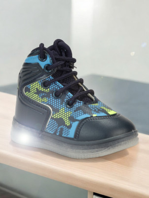 Lil Lollipop Boys & Girls Lace Sneakers(Blue, 2-2.5 Years)