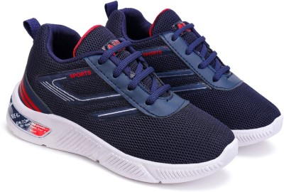 BERSACHE Boys Lace Running Shoes(Dark Blue, 11-11.5 Year)