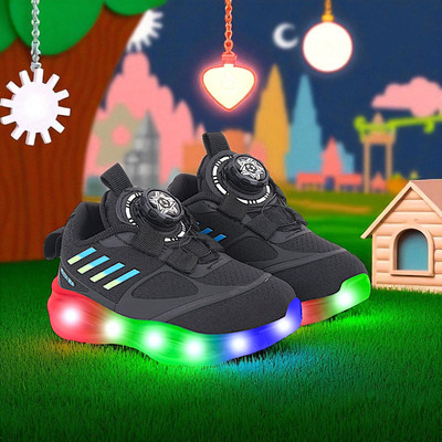 HOOH - Now comfort in fashion Boys & Girls Slip on Walking Shoes(Black, 2.5-3 Years)