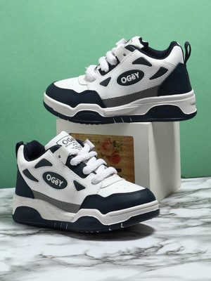 DURUKY Boys Lace Running Shoes(Blue, 7-8 Years)
