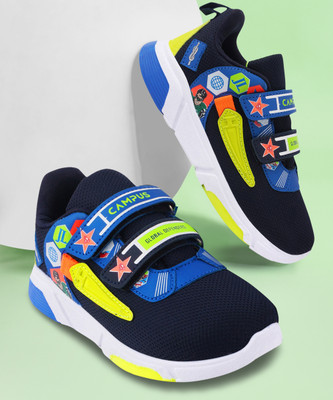 CAMPUS Superman Boys & Girls Velcro Running Shoes(Blue, 7 - 8 Years)