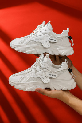 Posewalk White Stylish Casual Shoes For Woman Sneakers For Women(White , 3)