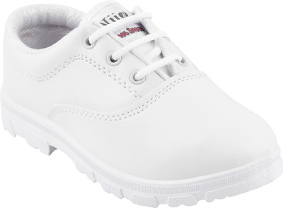 Pu-Pine Boys Lace Derby Shoes(White, 20-24 Months)