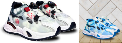 gigahertz Boys & Girls Drawstring Sneakers(White)