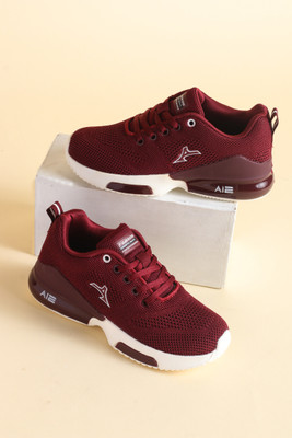 Abros Boys & Girls Lace Running Shoes(Maroon, 5.5-6Y)
