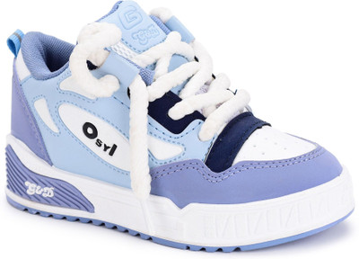 G&D Boys & Girls Lace Running Shoes(Blue, 7-8 Years)
