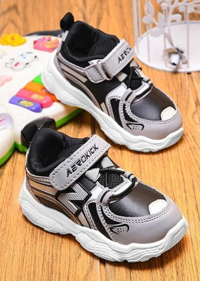 AEROKICK Boys & Girls Velcro Walking Shoes(Grey, 1-1.5 YRS)