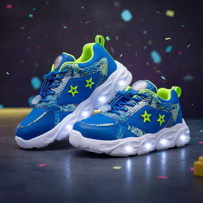 Hopits Boys Lace Sneakers(Blue)