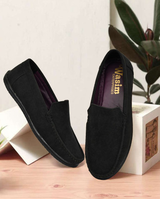 Wasim Enterprises Boys Slip on Loafers(Black, 9.5-10 YEARS)