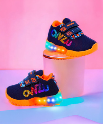 HOOH - Now comfort in fashion Boys & Girls Velcro Running Shoes(Orange, 4.5-5 Years)