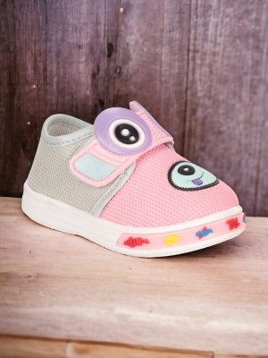 Lil Lollipop Boys & Girls Slip on Sneakers(Pink, 12-15 Months)