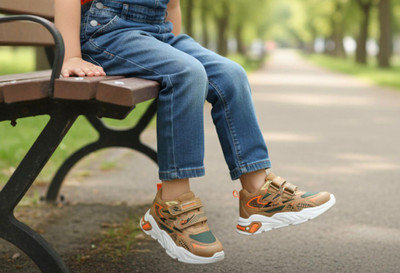 Deals4you Boys & Girls Velcro Sneakers(Dark Blue, 2-2.5 Years)