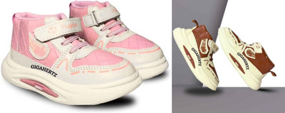 gigahertz Boys & Girls Velcro Sneakers(Tan, 2.5 - 3 years)