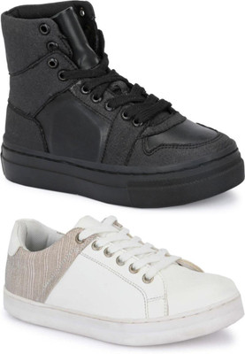 Fresh1947Feet Boys & Girls Lace Sneakers(Black)