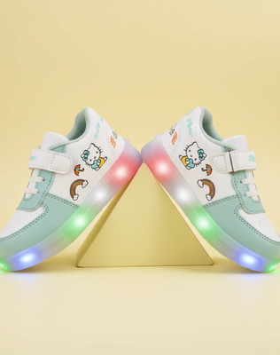 JOSMOS Boys Velcro Sneakers(Green, 3-3.5)