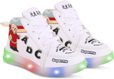 jootiyapa Boys & Girls Lace Sneakers(Red, 7-8-YEARS)
