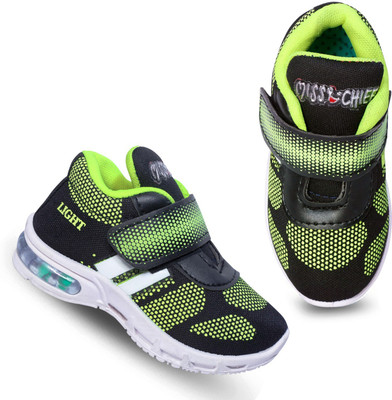 Miss & Chief Boys & Girls Velcro Walking Shoes(Green, 2.5 to 3 Years)