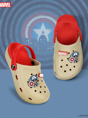 Paragon Captain America Boys & Girls Slip on Clogs(Beige, 3-3.5 Years)