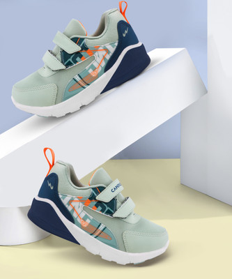 CAMPUS Boys & Girls Velcro Walking Shoes(Green, 10 - 11 Years)